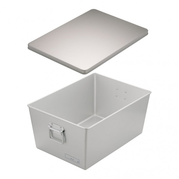オオイ金属 アルマイト 給食用パン箱深型(蓋付) 60個入 APV152 1個｜DIY FACTORY ONLINE SHOP