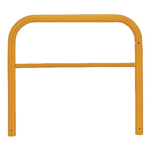 帝金 帝金バリカー 横型 φ60.5 スチール製 固定式 横桟付 φ60.5　W100 H65 黄色 82A3-10 1本画像