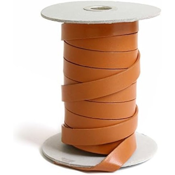 日本紐釦貿易(Nippon Chuko) 日本紐釦貿易 ヌメ革テープ 15mm巾 長さ10m巻 キャメル MTLS1015-2 1巻｜DIY FACTORY ONLINE SHOP