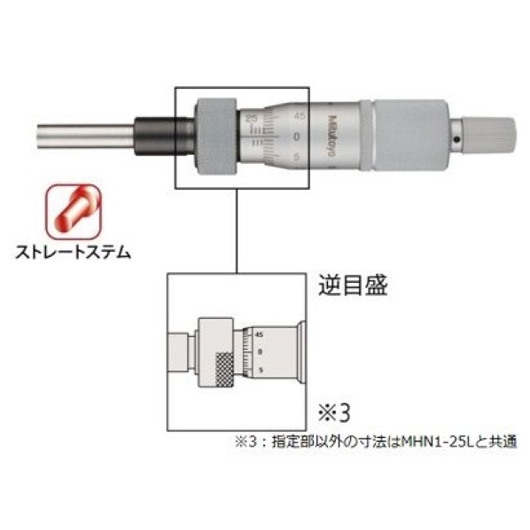 ミツトヨ マイクロメータヘッド MHN5－25L 1個