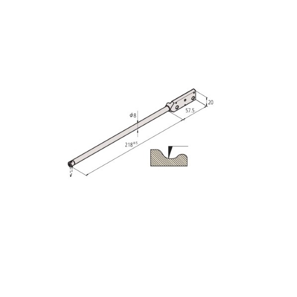 ミツトヨ 輪郭測定機 付属品 12AAM101/ストレートアーム AB-31 1個