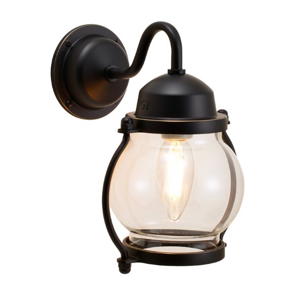 オンリーワンクラブ 真鍮製ポーチライト BR1700 BK CL LE クリアー/LED GI1-700476 1セット