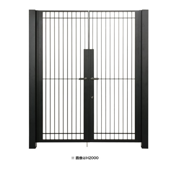 ※法人専用品※オンリーワンクラブ 伝達ルート門扉 縦透かし彫り印字機 両開キ H2000 NA1-GLITR20 1書き割り