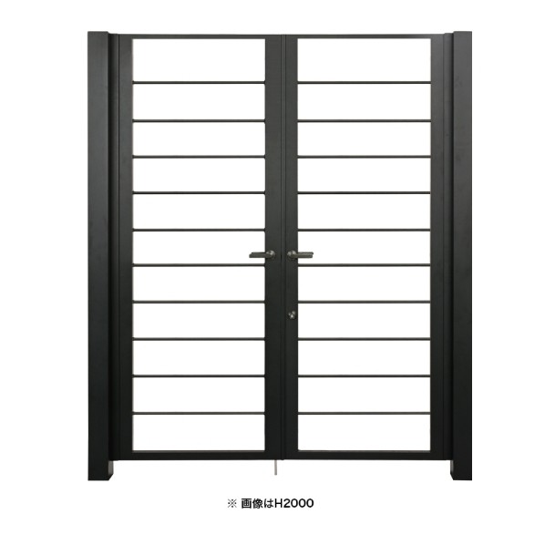※法人専用品※オンリーワンクラブ 伝達ルート門扉 横透かし彫り印字機 両開キ H2200 NA1-GLIYR22 1仕掛ける