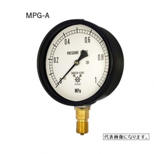 MPG金属密閉型圧力計 SUS製 MPG-AVUG1/4 75X0.16MPA-SUS 1個