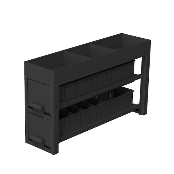 ジェフコムバンキャビネット(側面棚)SCT-S08 DIY・工具-キャビネットワゴン