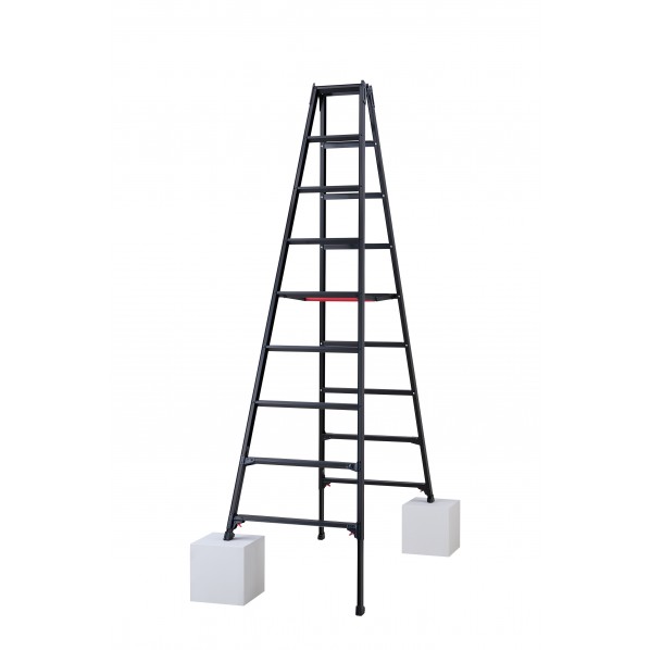 ※法人専用品※長谷川工業 脚部伸縮専用脚立(BLACK LABEL) 9段 RYZB-27a 1台