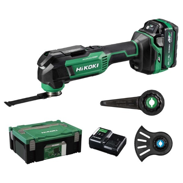 HiKOKI(ハイコーキ) 36V 申し受ける式 マルチ手道具 仕掛ける品(独居室1個･申し受ける器･入れもの付) 【金モール2類概念付人並み外れた仕掛ける】【2604HK】 振りまわす角度4° アグレッシブグリーン CV36DMA(XPCZ) 1台