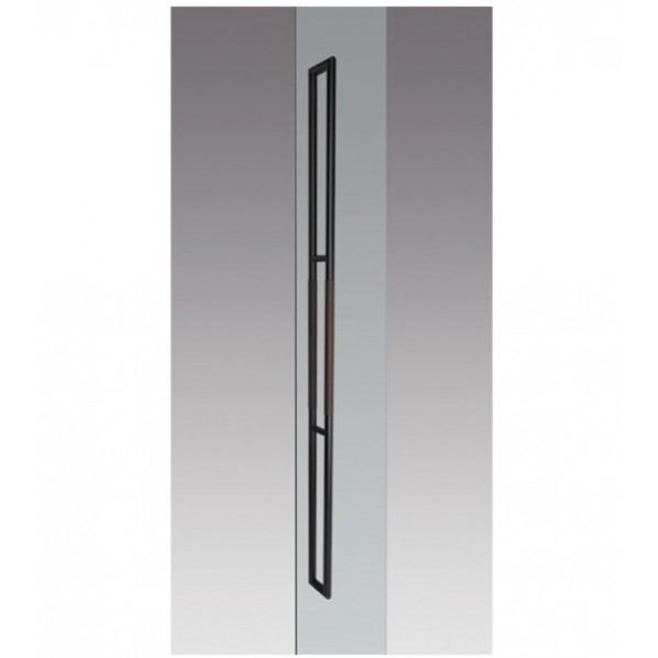 ドアプルハンドル ブラストブラック＋ダークブラウンレザー DA-142-K8-2000 1個