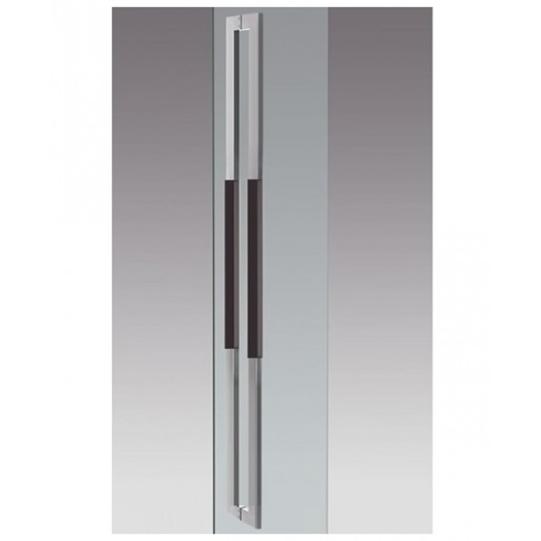 ドアプルハンドル 鏡面+ダークブラウンレザー DA-152-P8-2000 1個|DIY FACTORY ONLINE SHOP