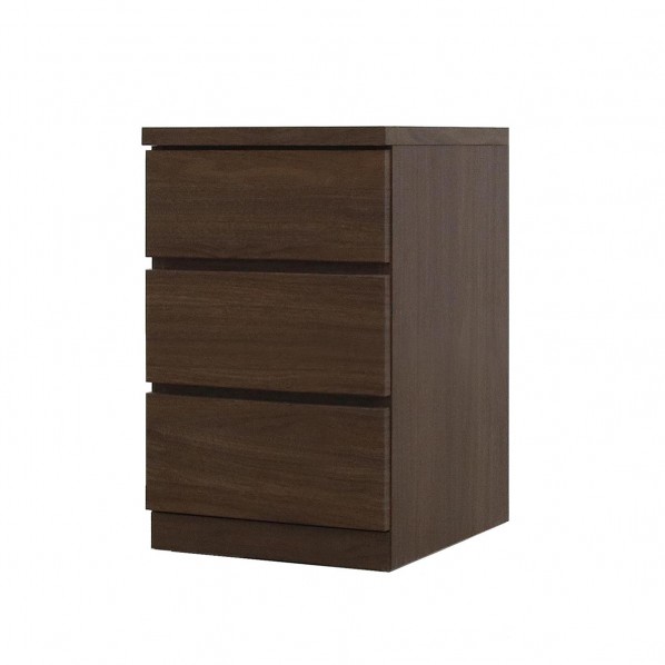 フィット 幅40 3段 チェスト 奥行44cm 家具 収納 ウォールナット 6300074183 1台