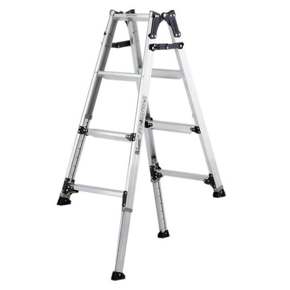 ※法人専用品※アルインコ 伸縮脚付掛けはしご兼用脚立 天板高さ(m):1.00～1.30 PRW120FX 1台