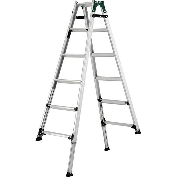 ※法人専用品※アルインコ 伸縮脚付きはしご兼用脚立(踏ざん幅60mm・各脚441mm伸縮) PRT210FX 1