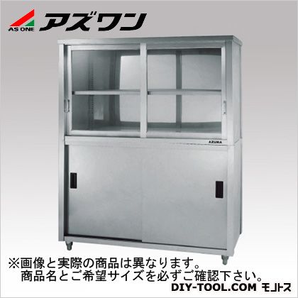 ※法人専用品※アズワン 上下二段式ステン保管庫上部ガラス引違戸1800×450×1800 ACS-1800KG 470 x 1820 x 1810 mm 1-1435-05 1