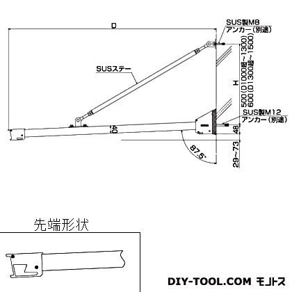 DAIKENRSバイザーアルミ&ポリカD1100×W3800(RS-DT)