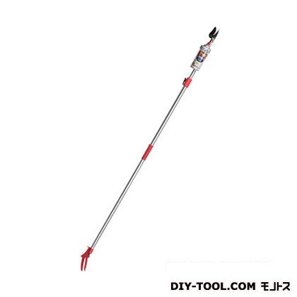アイガー物の具 吹きつける缶付き添い人高枝切りハサミ3M 180～300糎 しろがね色×赤いこと 1830 1本