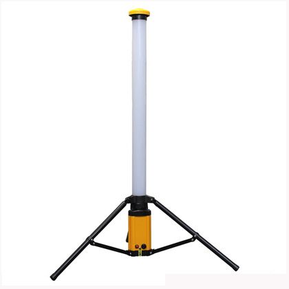 アイガーツール アイガー充電式ポールアップライトEL1240mm (本体サイズ)使用時:1240×890×890mm 黒×黄 L90B 1点