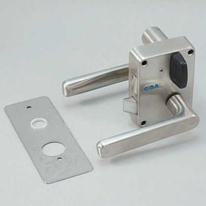 ゴール 取り替え用レバーハンドル型面付箱錠 L435 外開き右勝手 P-L435-NU11S 1点｜DIY FACTORY ONLINE SHOP