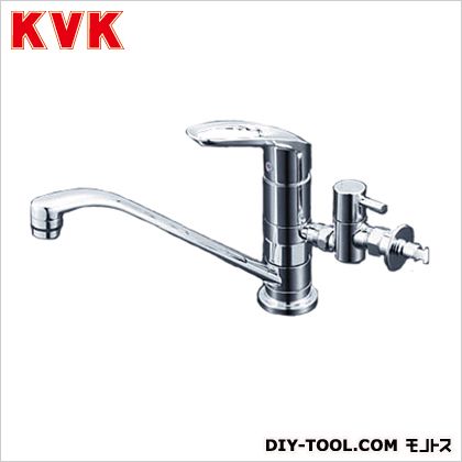 KVK 取付穴兼用型・流し台用シングルレバー式混合栓 奥行×高さ:262×634mm KM5011UTTU 1点
