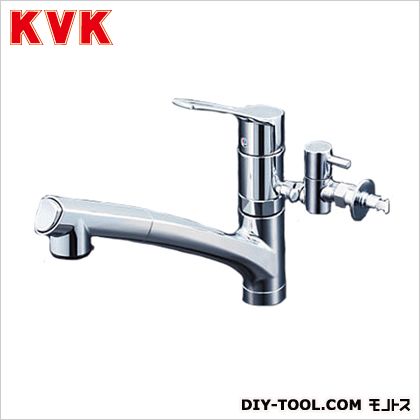 KVK 流し台用シングルレバー式シャワー付混合栓 幅&times;奥行&times;高さ:153&times;250&times;698mm KM5021TTU 1点｜DIY FACTORY ONLINE SHOP