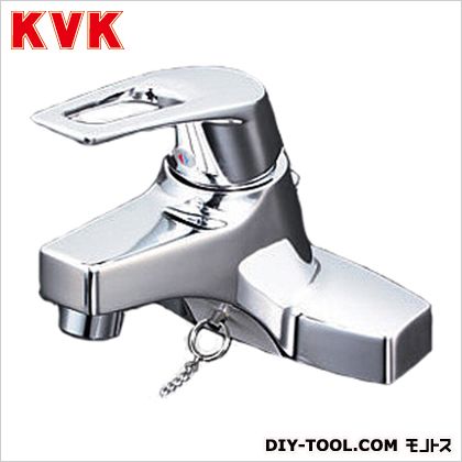 KVK 洗面用シングルレバー式混合栓・ゴム栓付 幅×奥行×高さ:142×125×208mm KM7014T 1点