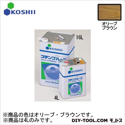コシイプレザービング ステンプルーフ浸透性木材保護塗料012 4L オリーブ･ブラウン 1｜DIY FACTORY ONLINE SHOP
