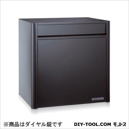 コーワソニア 戸建郵便受箱前入れ後出しダイヤル錠※スタンド別売 30×39×39cm ブラック P702K