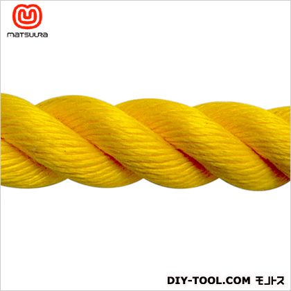 まつうら工業 PPスパンシーカラーロープ(3打ち)ドラム巻 30mm×30m 黄 PP-SPAN-30X30-YEL-DR 1巻
