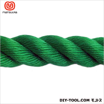 まつうら工業 PPスパンシーカラーロープ(3打ち)ドラム巻 36mm×20m 緑 PP-SPAN-36X20-GRN-DR 1巻