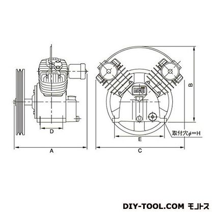 明治機械製作所 圧縮機本体 幅&times;奥行:500&times;447mm BN-37A｜DIY FACTORY ONLINE SHOP
