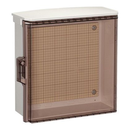 日東工業 プラボックス透明扉(屋根)付(汎用タイプ) ホワイトグレー 長さ:50cm高さ:50cm幅:20cm OP20-55CA
