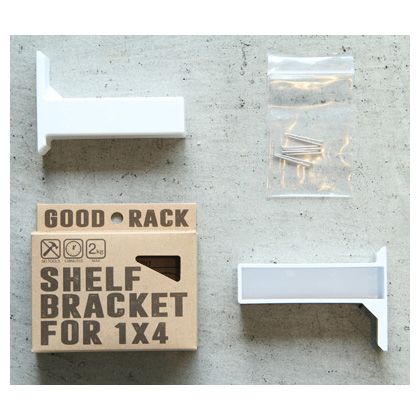 楽天市場 大里 グッドラック1 4材用棚受け ホワイト 52 331 Diy Factory Online Shop