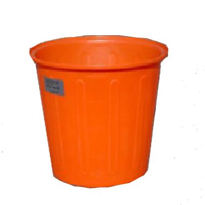 ※法人専用品※モリマーサム樹脂 OPEN丸型容器200L オレンジ CPE-200 1