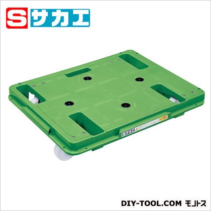 サカエ樹脂台車(スタッキング･連結仕様)4輪自在タイプグリーンSCR650N