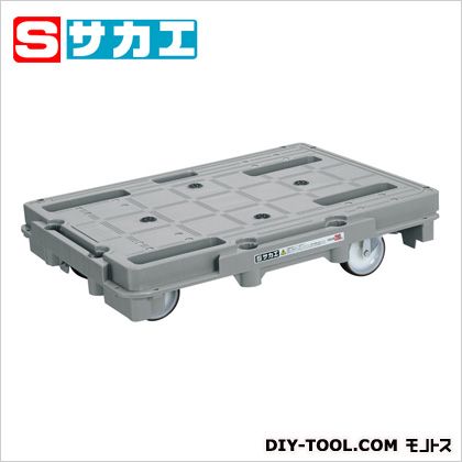 サカエ樹脂台車(スタッキング･連結仕様)4輪自在タイプグレーSCR800S