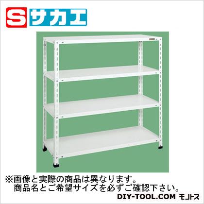サカエショップラック(均等耐荷重:80kg/段･4段タイプ)ホワイトSHR1114P