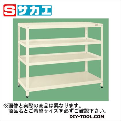 サカエスーパーラック(均等耐荷重150kg/段・4段タイプ)アイボリーSPR1214MI|DIY FACTORY ONLINE SHOP