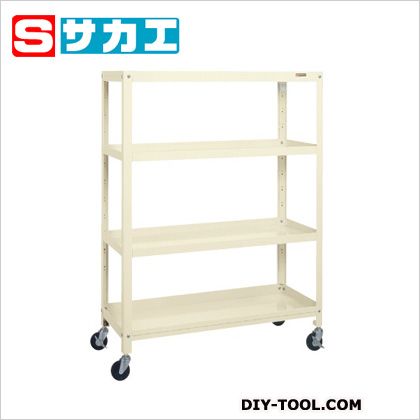 サカエスーパーキャスターラック(天然ゴム車)象牙色SPR2124RI 収納・保管用品-工具収納用品-花・ガーデン・DIY