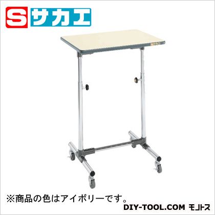 サカエ軽量セルワーク作業台(シングル脚)W600×D450×H700?1000mmアイボリーCL6045PI