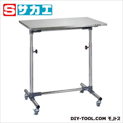 サカエ軽量セルワーク作業台(シングル脚)W750×D500×H700?1000mmステンレスCL7550SUM