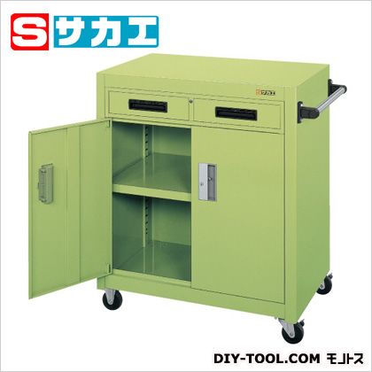 サカエパネルワゴン(ゴム車･引出し･扉付)PKW7A