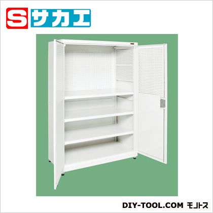 サカエ保管システム/ニューピットイン(両開扉パンチングパネル付)ホワイトPNH1263PW｜DIY FACTORY ONLINE SHOP