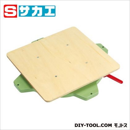 サカエクルクル回転させる盤(合わせ板天板･お手々ストッパー付)400×499×51粍合わせ板･緑であることなおなお書き40T