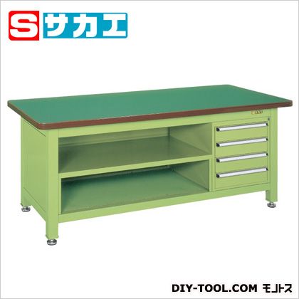 サカエ超重量作業台Wタイプ(キャビネットW-4N･中棚付)WF8T4