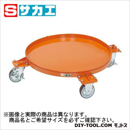 サカエ円型膜鳴楽器手押し車(受皿付印字機)オレンジ色DR4M その他-物流・運搬器具