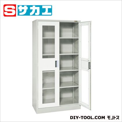 サカエ大型保管庫(アクリル扉 棚板4段)グレーKU81M4GY|DIY FACTORY ONLINE SHOP