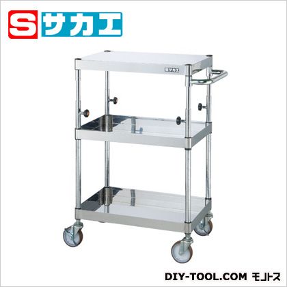サカエステンレスニューパールワゴン(高さ調整タイプ･SUS430)ステンレスPBR403SUT