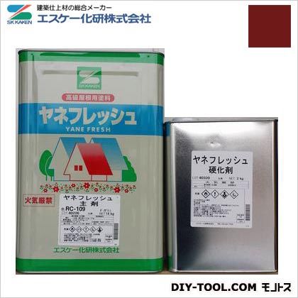 エスケー化研 ヤネフレッシュ(艶有り)高耐久性大屋根用絵の具 マルーン 16kg仕かける RC-112 塗装用品-DIY・工具