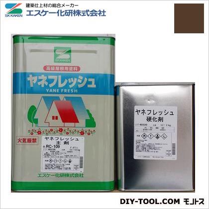 エスケー化研 ヤネフレッシュ(艶有り)高耐久性大屋根用絵の具 アイビー赤銅色 16kg仕かける RC-108 DIY・工具-花・ガーデン・DIY-塗装用品