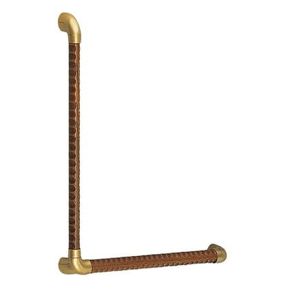 シロクマ トリプルディンプル手すりL形 600×600mm AG/Mオーク BR-558 1組